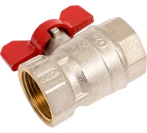 Шаровой кран TIEMME Mistral ВВ 3/4", красная бабочка, 2360003 — изображение 2