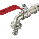 Шаровой кран TIEMME 1/2 сливной со штуцером, плоская ручка, 2500006