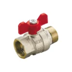 Шаровой кран TIEMME Mistral НВ, 3/4", красная бабочка, 2360006