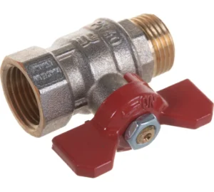 Шаровой кран TIEMME Mistral НВ, 1/2", красная бабочка, 2360001 — изображение 2