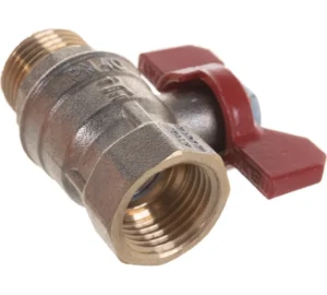 Шаровой кран TIEMME Mistral НВ, 1/2", красная бабочка, 2360001 — изображение 3