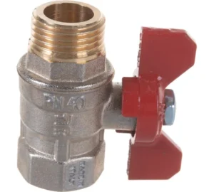Шаровой кран TIEMME Mistral НВ, 1/2", красная бабочка, 2360001 — изображение 4