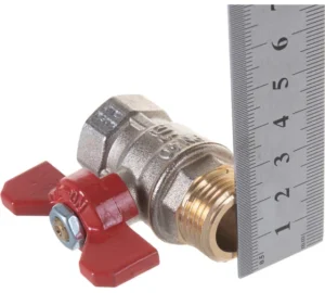 Шаровой кран TIEMME Mistral НВ, 1/2", красная бабочка, 2360001 — изображение 5