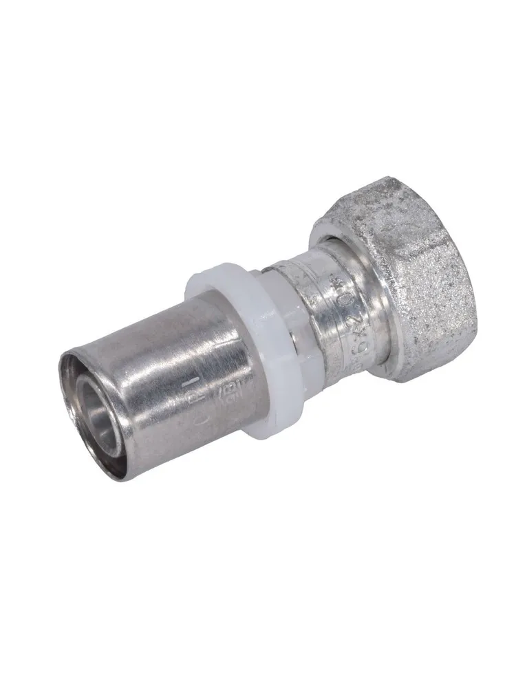 8856656561 Муфта прессовая соединительная TIEMME 16х1/2" (16) с накидной гайкой, 1650160 — изображение 1