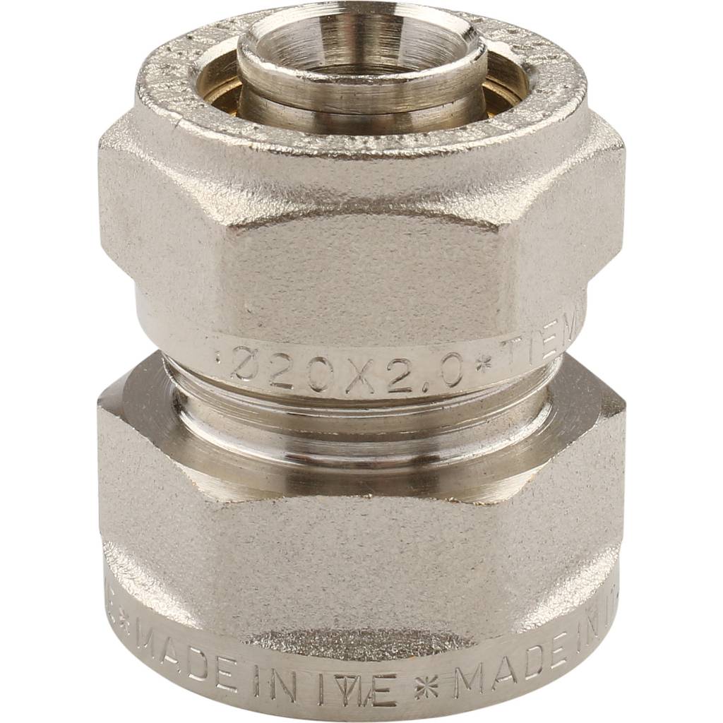 RQLAGJ2499FDQQ Муфта TIEMME с внутренней резьбой (20х2.0х3/4) для металлопластиковых труб винтовой, 1600011 — изображение 1