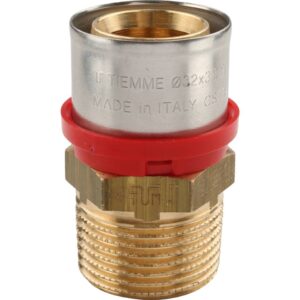 Муфта TIEMME с наружной резьбой 32x1 для металлопластиковых труб прессовой, 1650032 — изображение 2