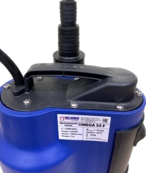 Дренажный насос BELAMOS Omega 40F (125л/мин, напор 5м, встроенный поплавок, кабель 6м) — изображение 2
