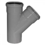 Тройник ПВХ канализационный Ф32x32x45